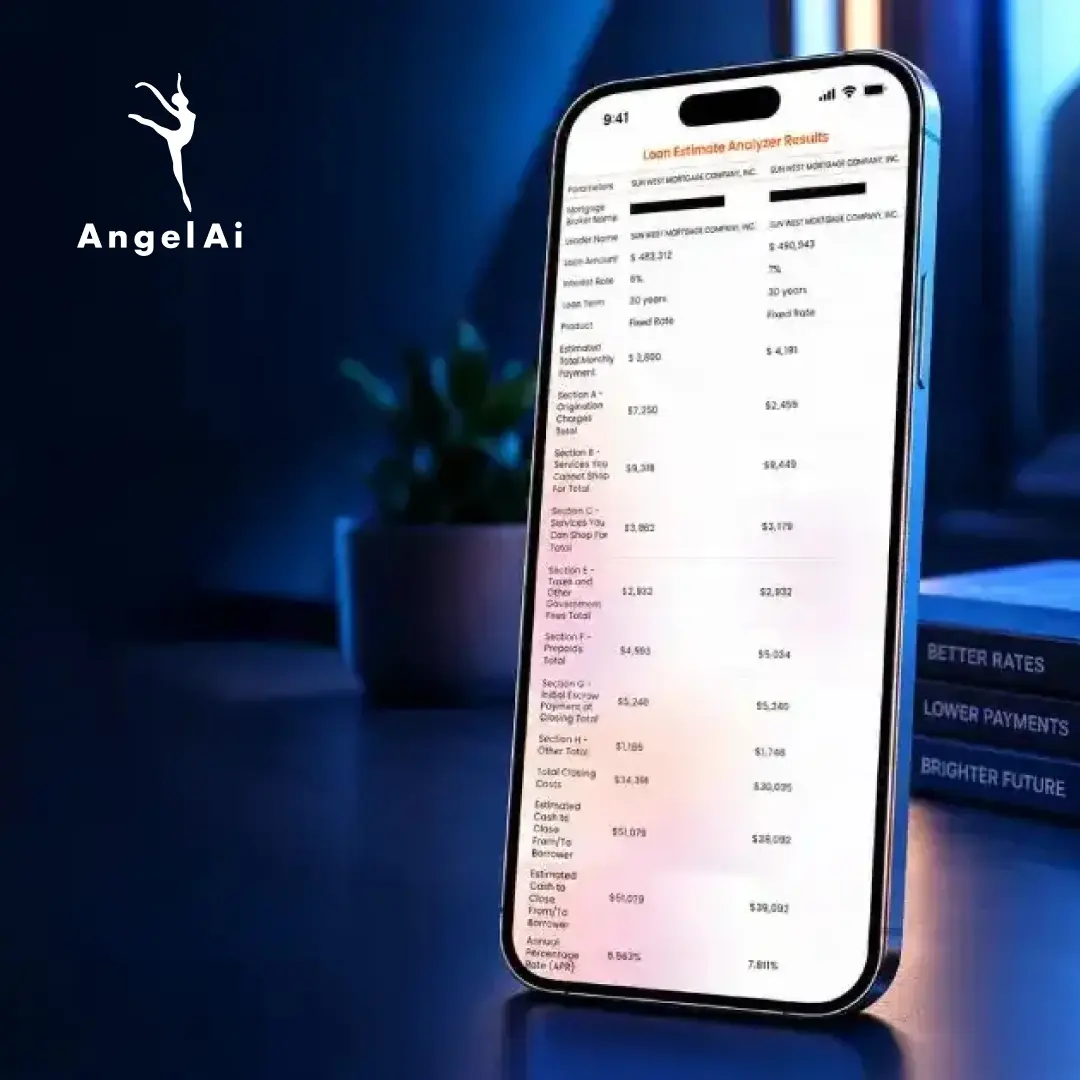 Got Two Mortgage Offers? See the Difference with AngelAi's Loan Estimate Analyzer
